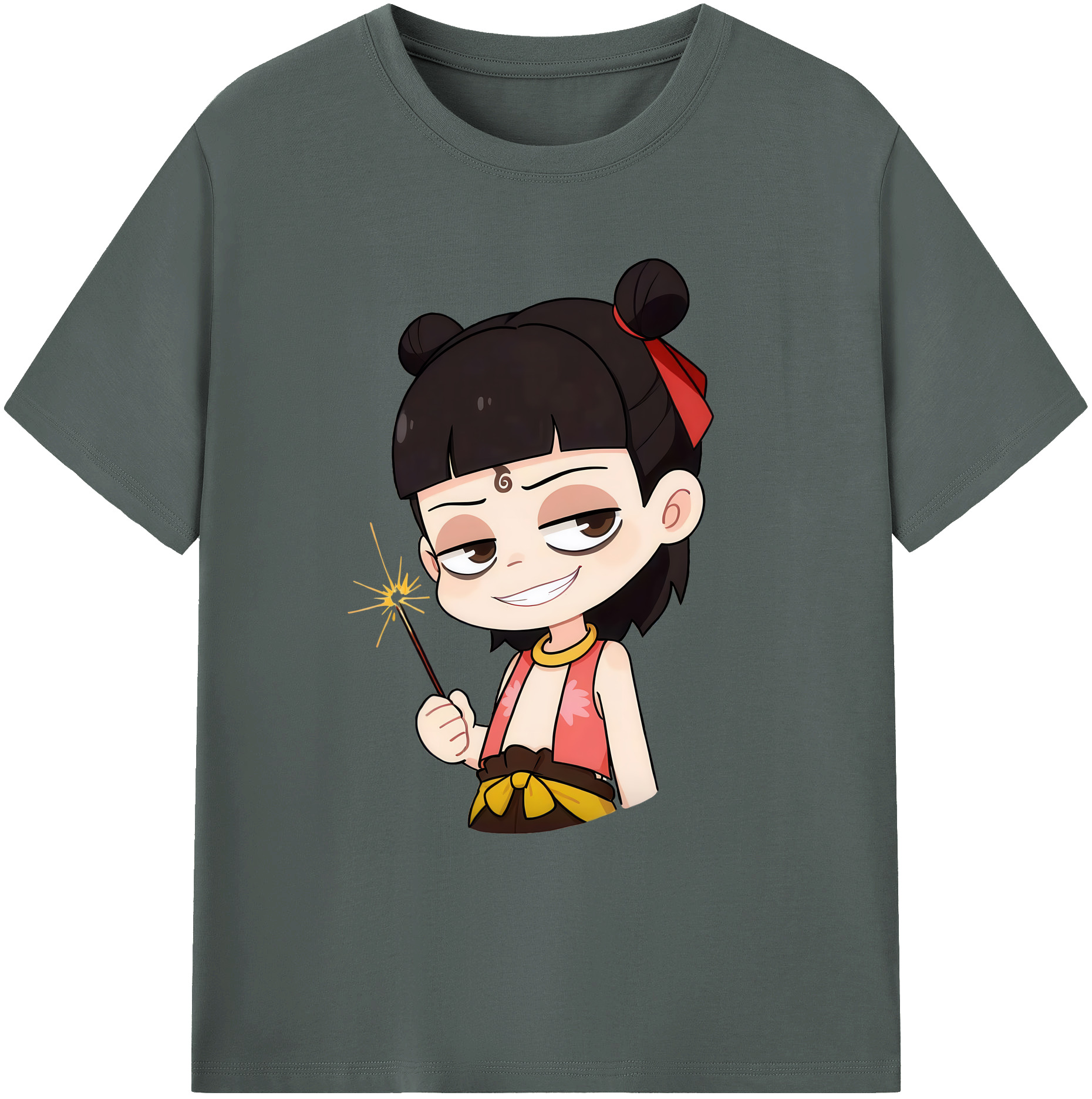 （画像用） Ne Zha 2 ナタ 魔童の大暴れ 綿100％ メンズ半袖Tシャツ｜肌触りやわらか＆通気性